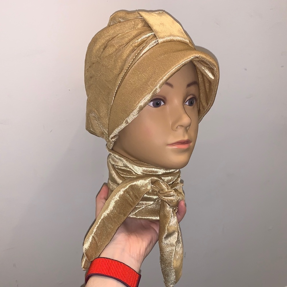 Gold Turban and Scarf / Hijab Headcovering